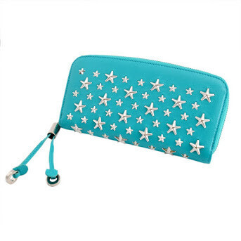 JIMMY CHOO ジミーチュウコピー スタースタッズ付 ラウンドファスナー長財布 ロングウォレット
